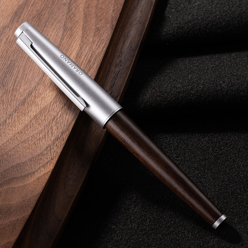 Deli A6Pro Oak Grain Capped Pen