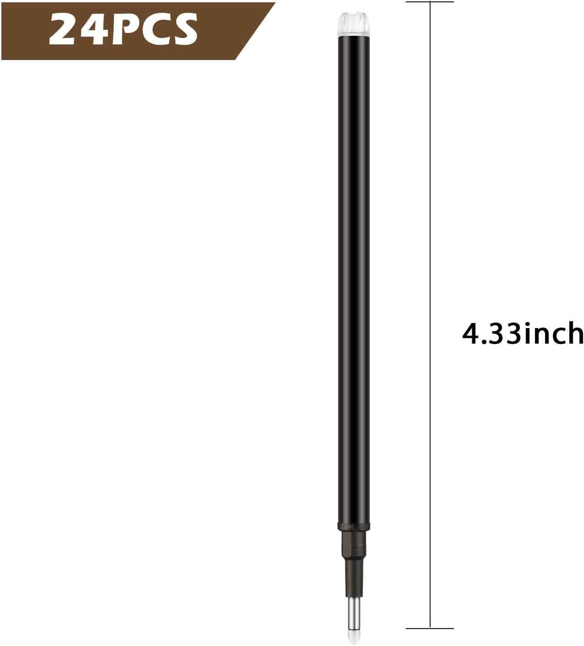 24 Pack Erasable Gel Ink Pen Refills Fine Point 0.5 mm (Black) - TTpen