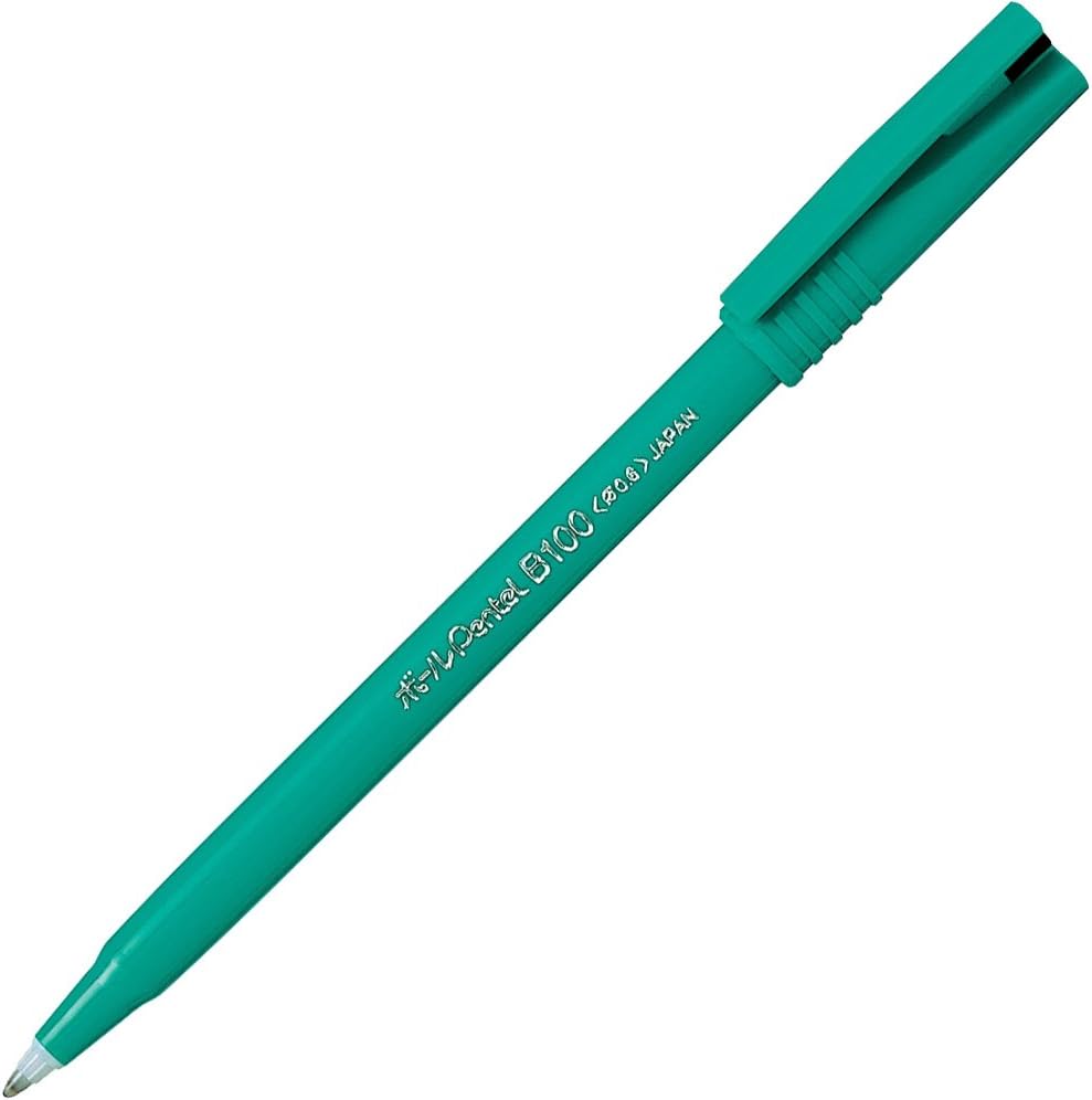 Pentel B100 Water-Based Ballpoint Pen, Black Ink, 3 Pieces