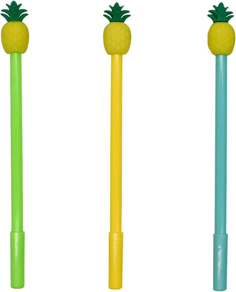12PCS Cute Pineapple Fruit Gel Pens Black Ink 0.5mm - TTpen
