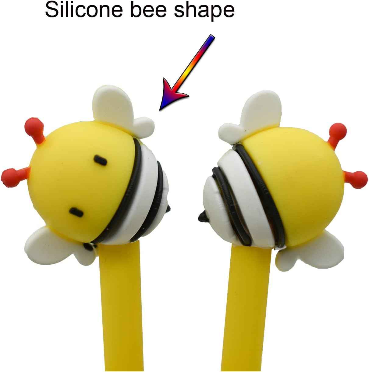8PCS Funny Yellow Bees Pens Gel Pens 0.5mm Black Ink For Kids School - TTpen