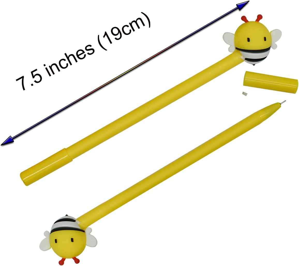 8PCS Funny Yellow Bees Pens Gel Pens 0.5mm Black Ink For Kids School - TTpen