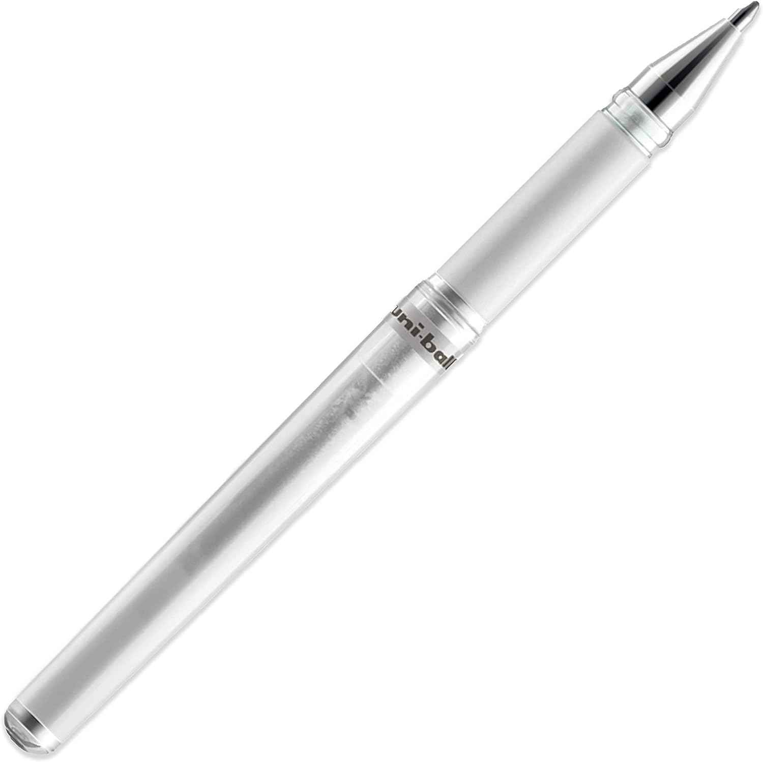 Uni-Ball UM 153 Signo Broad Point Gel Pen White 3 Pack - TTpen
