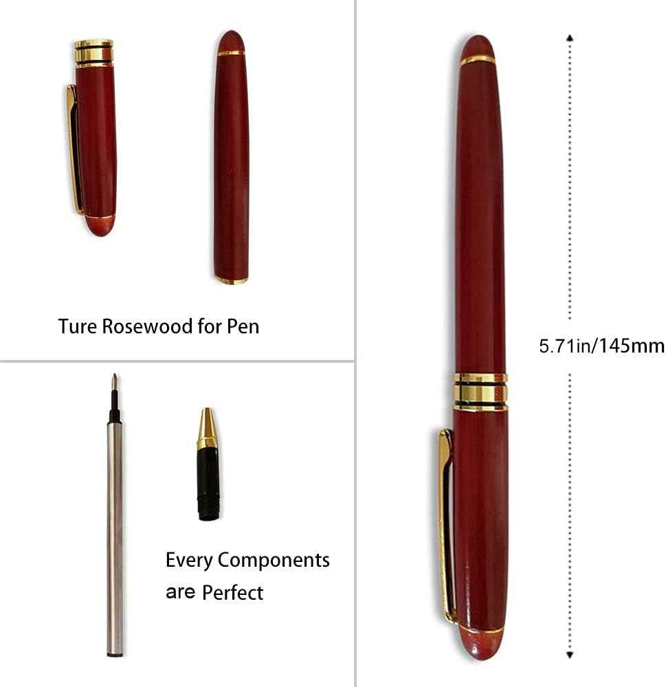 3Pcs Wooden Fountain Ballpoint Gel Pens Set with Gift Case - TTpen