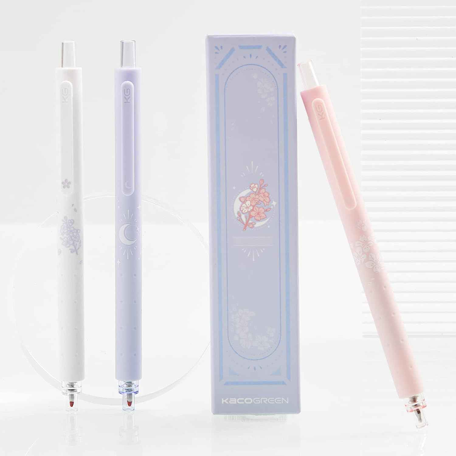 Kaco Rocket Retractable Gel Pens 0.5mm Fine Point 3 Pack - TTpen