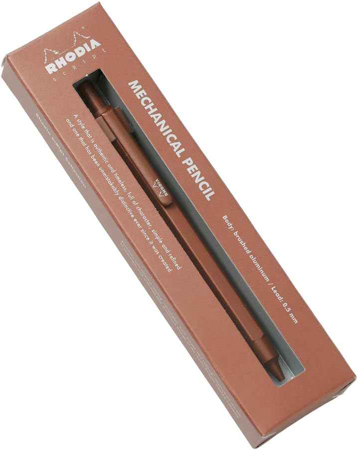 Rhodia Script Mechanical Pencil,0.5mm Aluminum Boday