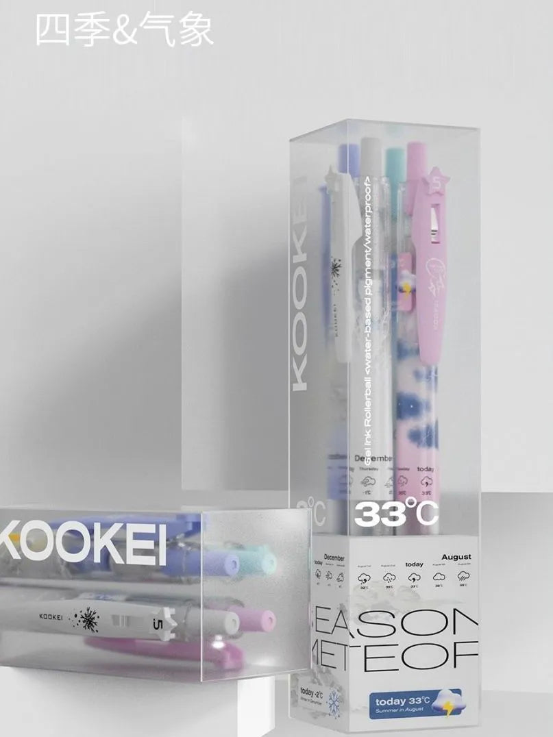KOOKEI Seasonal Meteorology Gel Pens