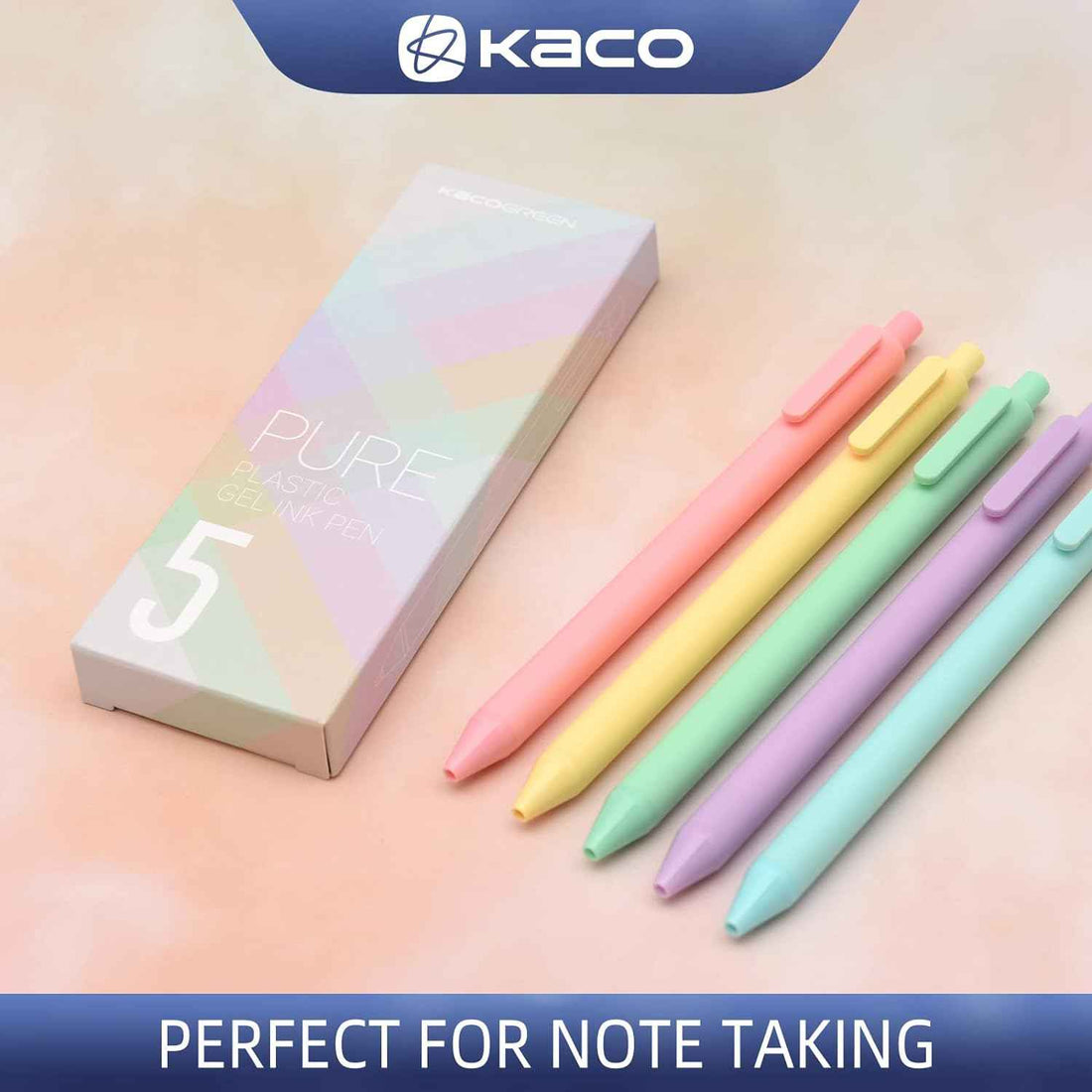Kaco 20 Color Ink Retractable Gel Pens 0.5mm Fine Point - TTpen