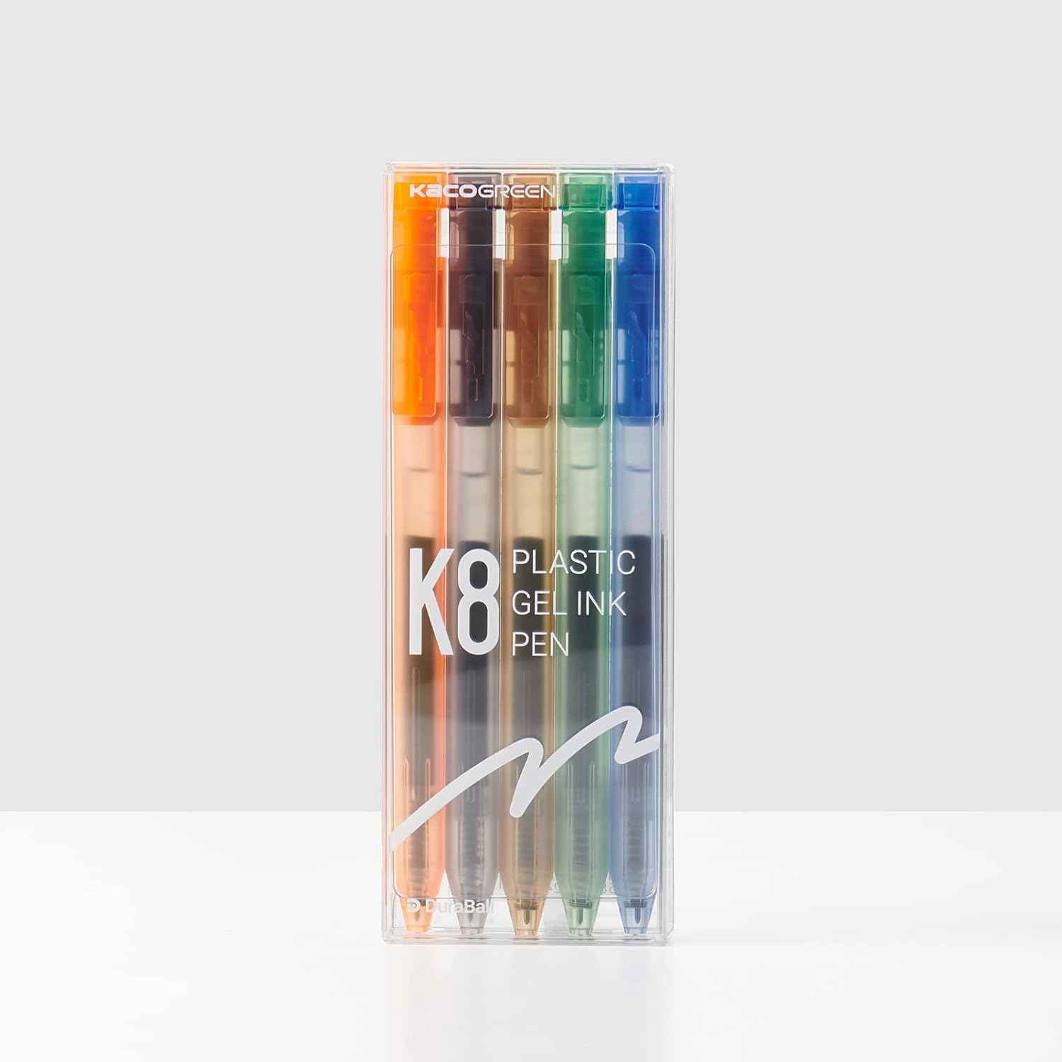 Kaco K8 Retractable Colored Gel Ink Pens 5 Pack - TTpen
