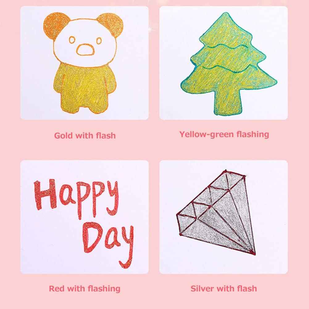 6/12/18 Colors Glitter Pen Set for Kids Adult Coloring Drawing Crafting Doodling - TTpen