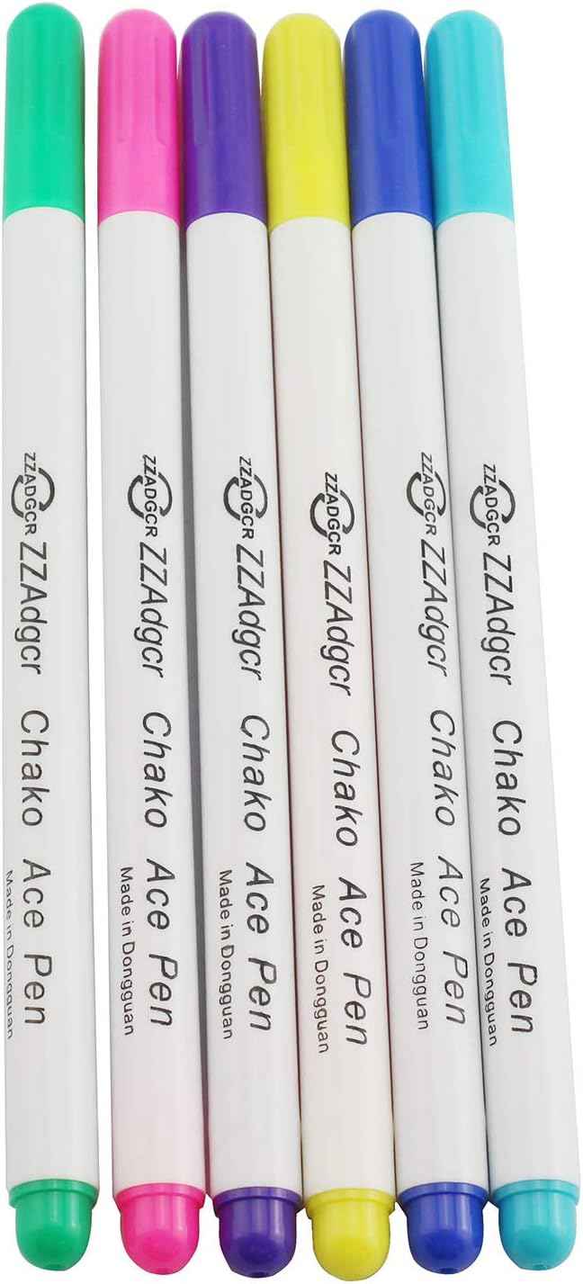 12pcs Disappearing Ink Fabric Marker Pen for Sewing 6 Color - TTpen