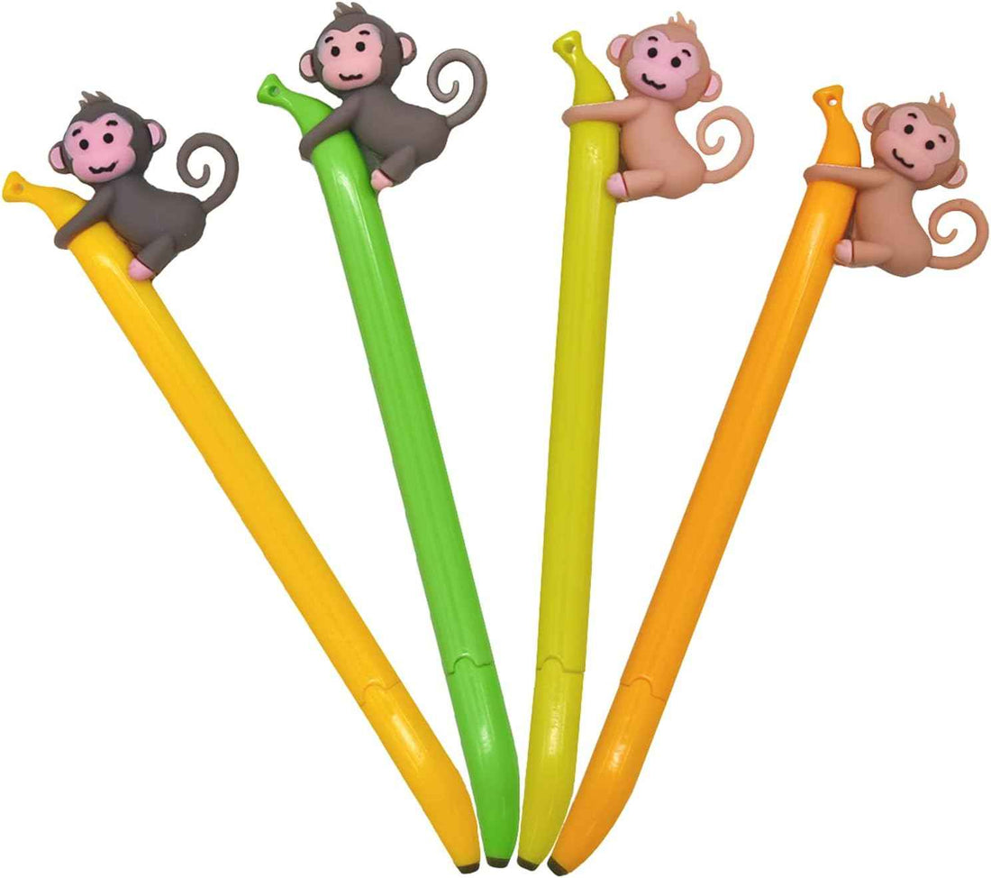 9PCS Cute Monkey Climbing Banana Gel Pens 0.5 mm For Kids School - TTpen
