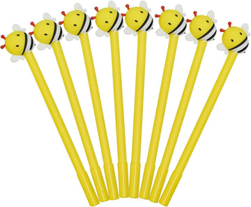 8PCS Funny Yellow Bees Pens Gel Pens 0.5mm Black Ink For Kids School - TTpen