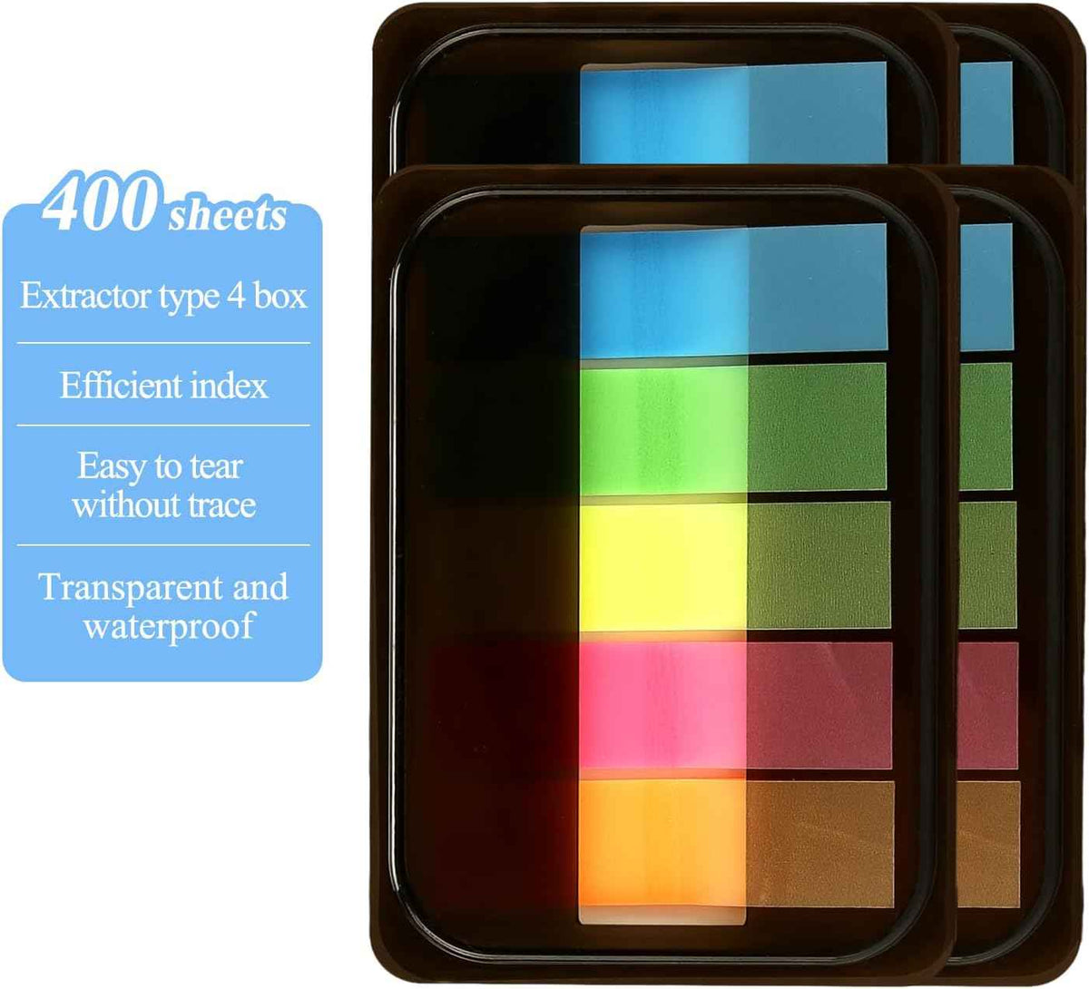 400PCS Page Markers Sticky Index Tabs Transparent Notes - TTpen