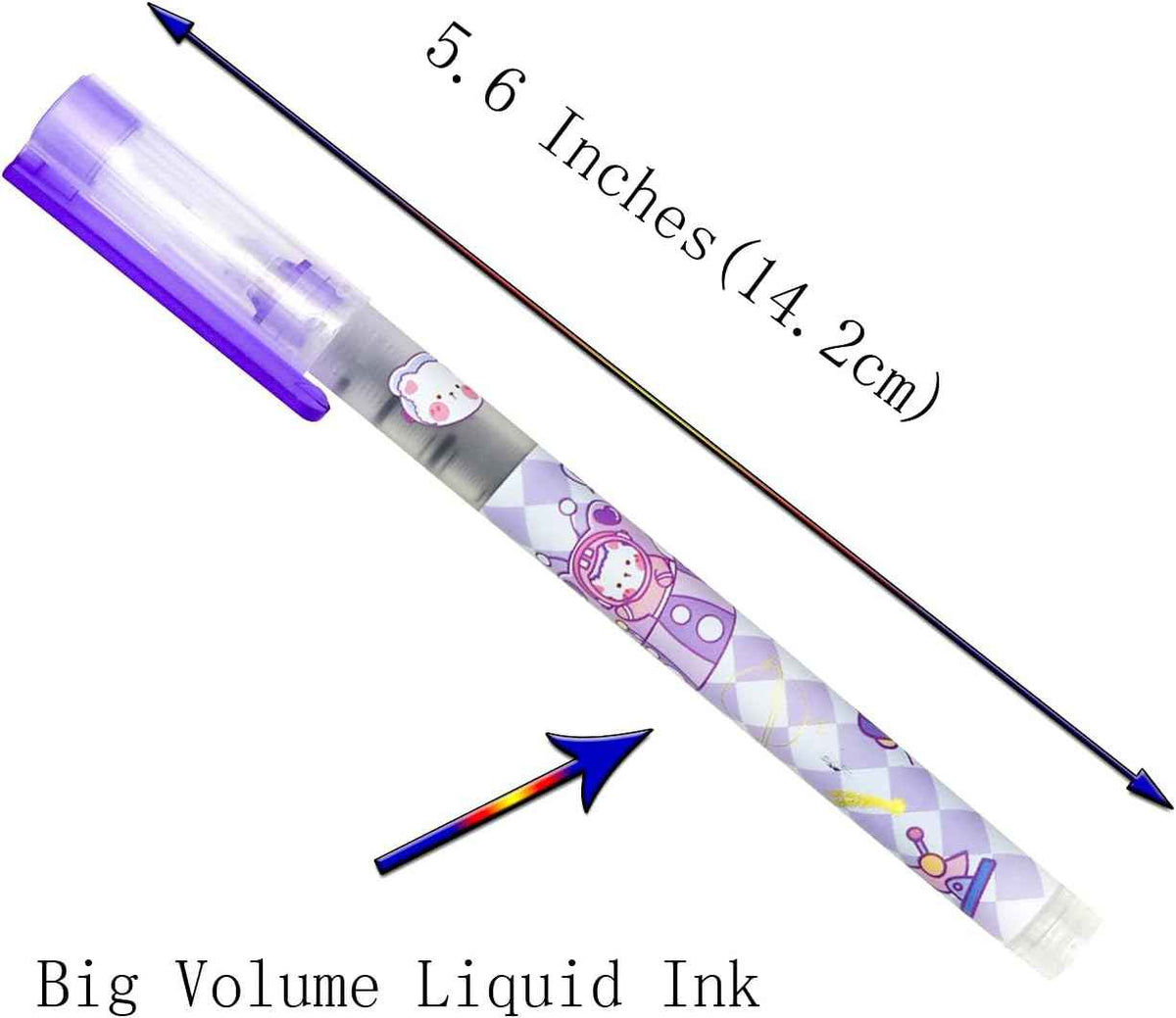 12PCS Astronaut Bear Spaceman Liquid Quick Dry Ink Rollerball Pens - TTpen