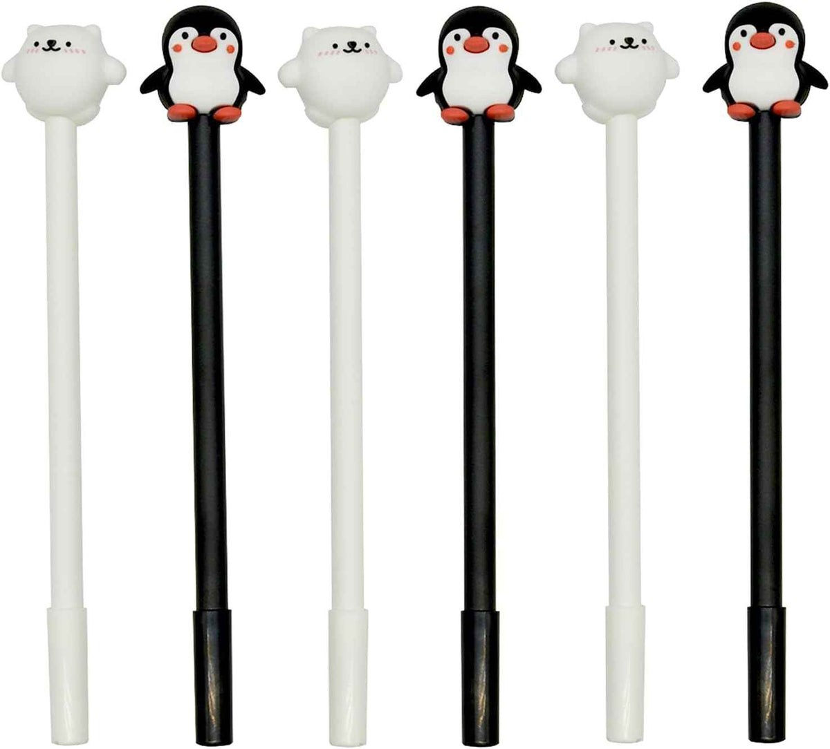 8PCS Penguin Polar Bear Gel Pens Black Ink 0.5mm for Kids School - TTpen