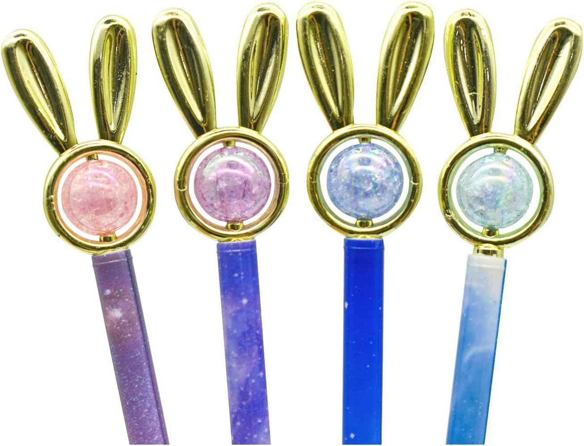 24PCS Rabbit Easter Bunny Pens Starry Sky with Pearl Gel Pens 0.5mm - TTpen