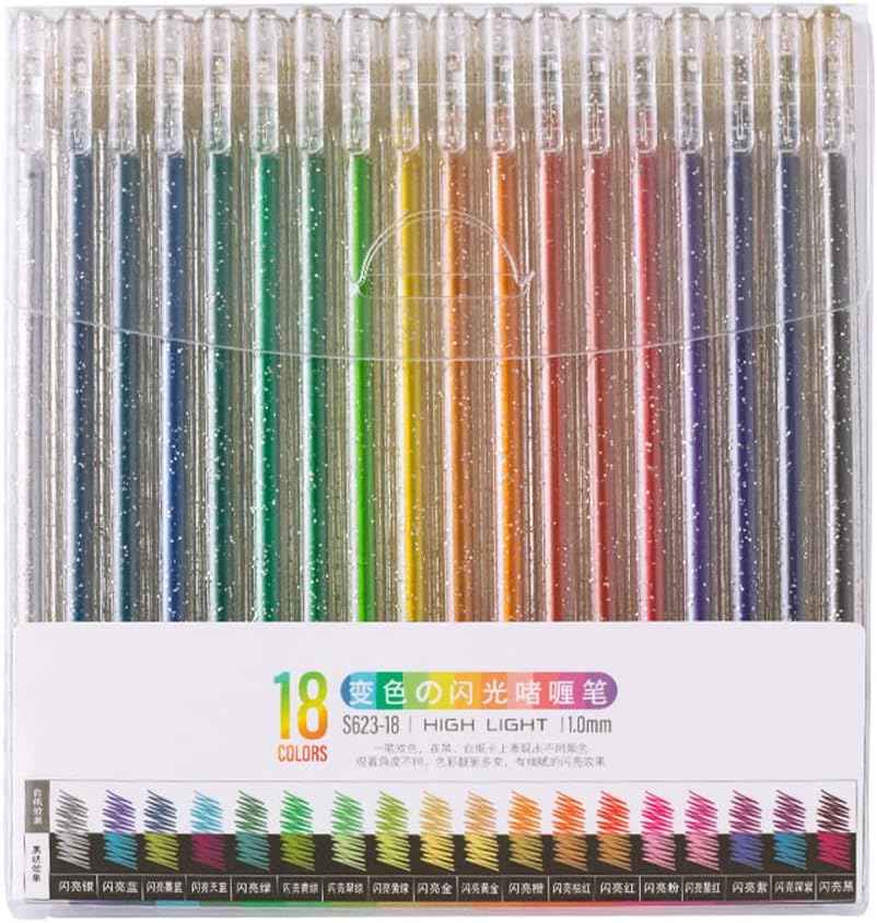 6/12/18 Colors Glitter Pen Set for Kids Adult Coloring Drawing Crafting Doodling - TTpen
