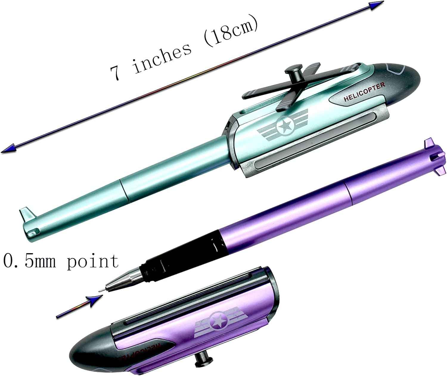 6PCS Novelty Helicopter Gel Pen with 12 pcs Refills for Kids - TTpen