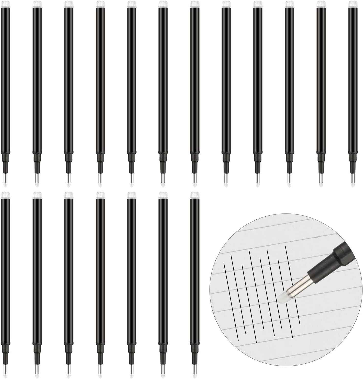 24 Pack Erasable Gel Ink Pen Refills Fine Point 0.5 mm (Black) - TTpen
