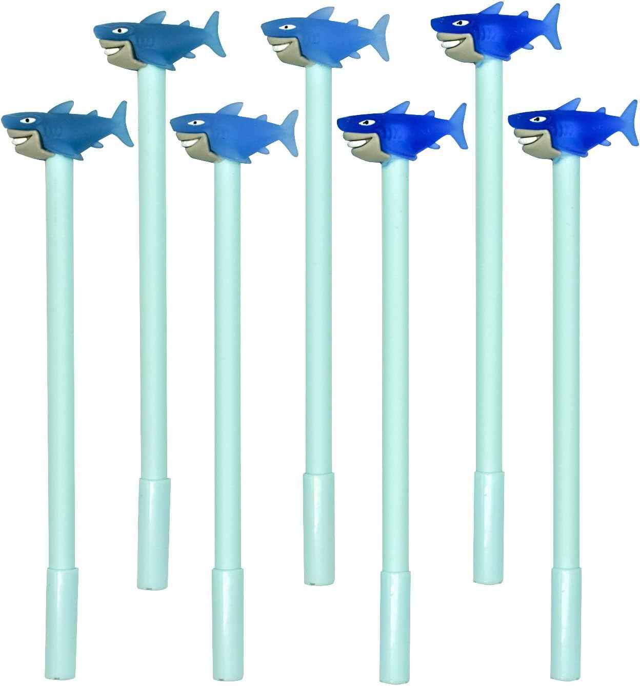9PCS Cute Cartoon Shark Marine Animal Gel Pens Black Ink - TTpen