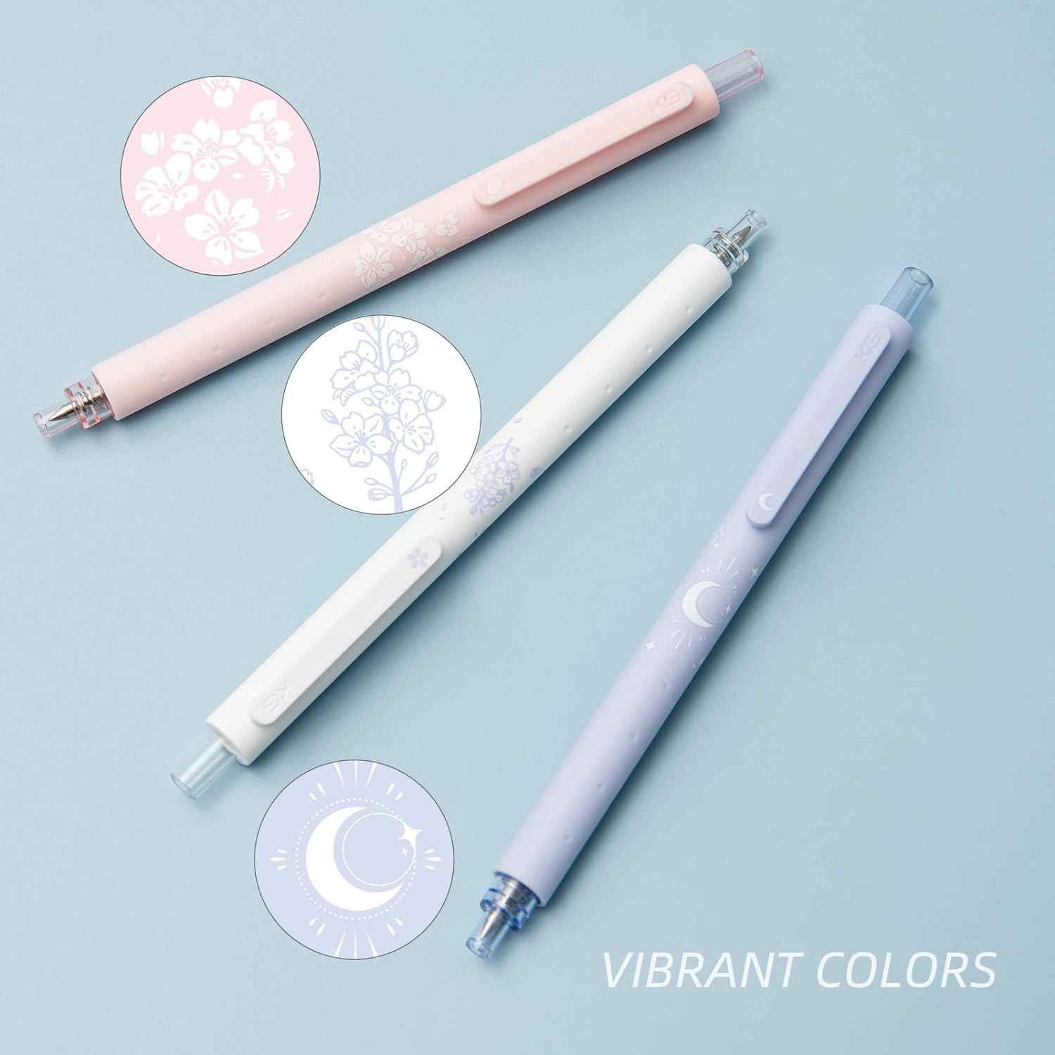 Kaco Rocket Retractable Gel Pens 0.5mm Fine Point 3 Pack - TTpen