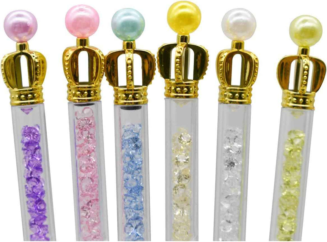 12PCS Fancy Floral Crown Gel Pens 0.5mm Black Ink - TTpen