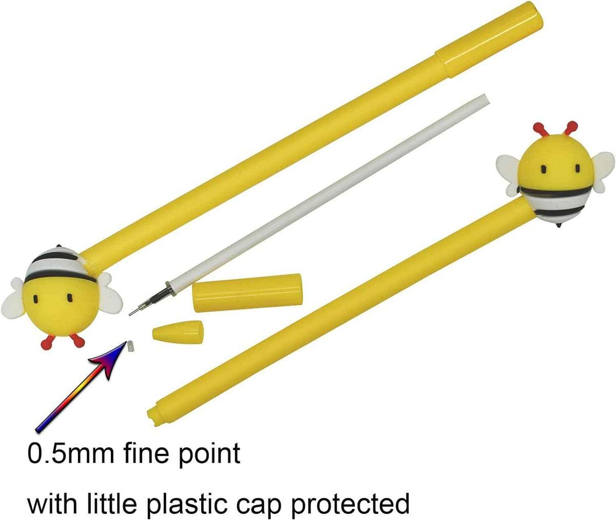 8PCS Funny Yellow Bees Pens Gel Pens 0.5mm Black Ink For Kids School - TTpen