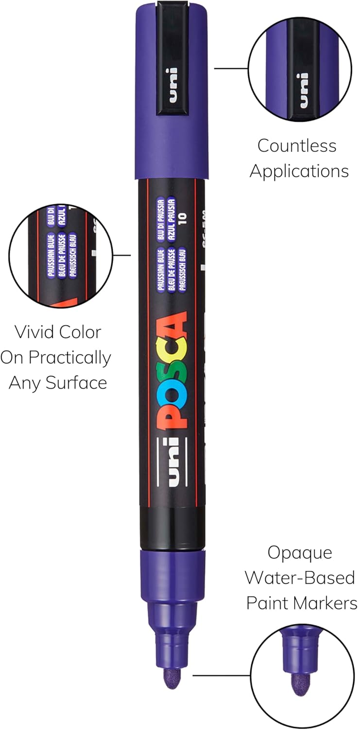 Uni Posca PC-5M Dark Markers 8-Pack