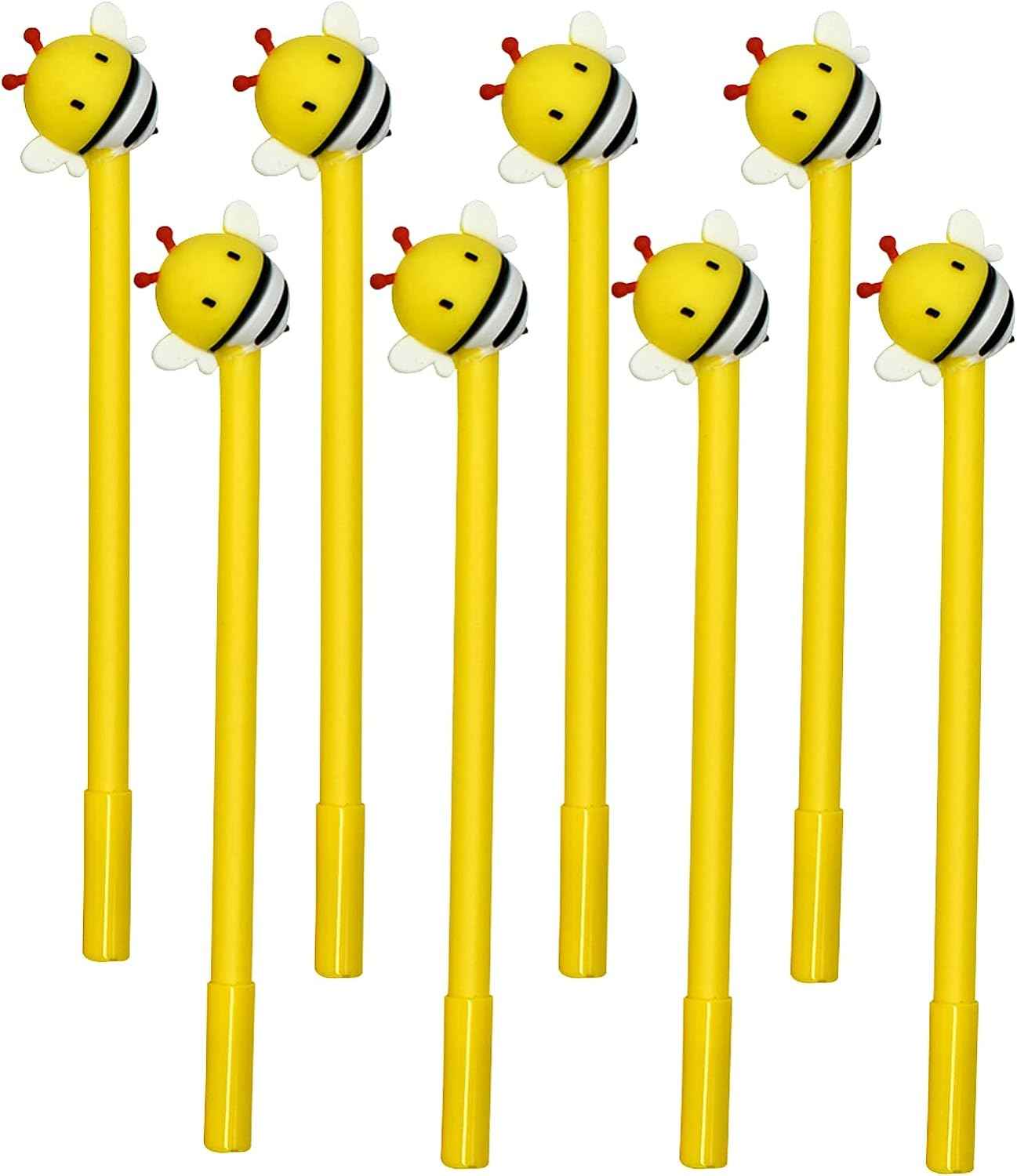 8PCS Funny Yellow Bees Pens Gel Pens 0.5mm Black Ink For Kids School - TTpen