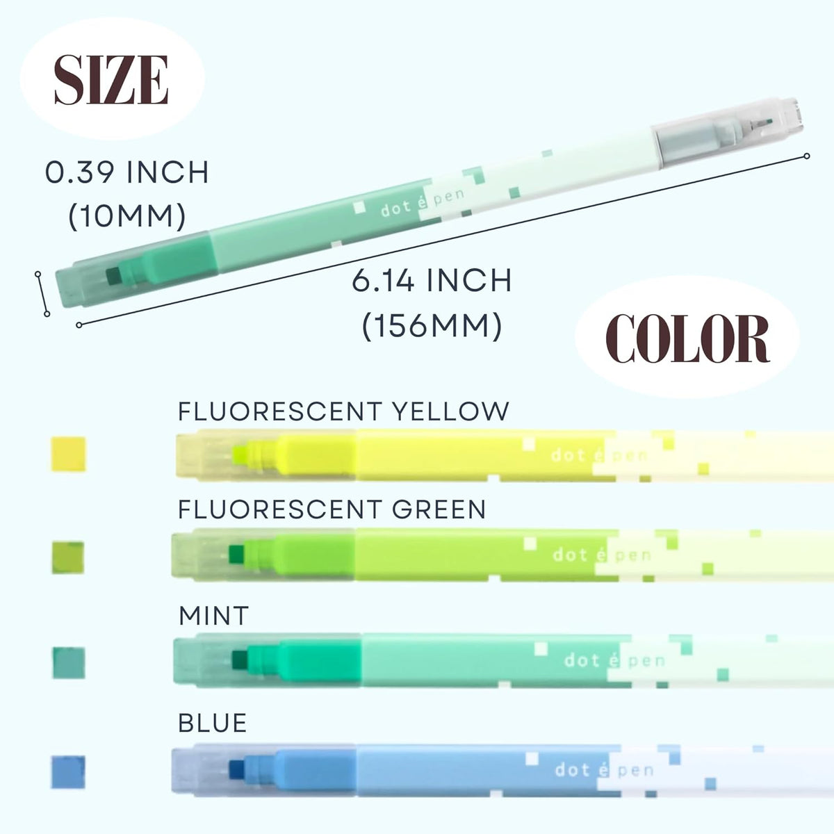 SUN-STAR Dot é Pen Square Dot and Fine- Point Marker Pen