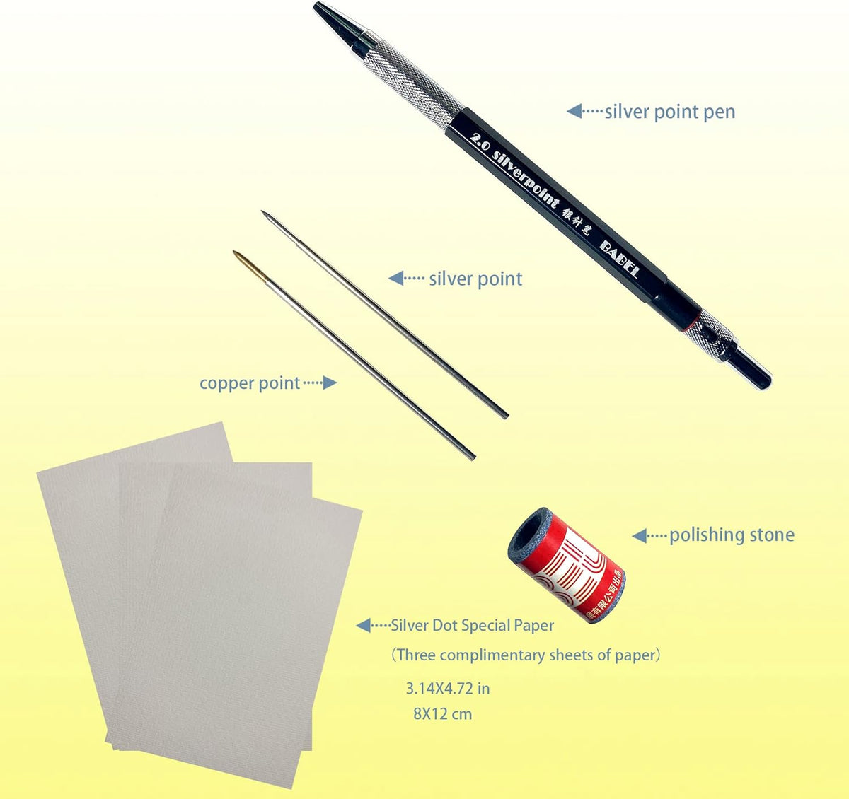Silverpoint Automatic Mechanical Pencil for Silverpoint Sketch Paper