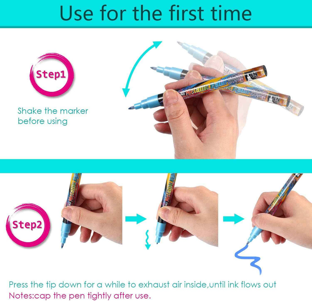 Guangna Shinning Metallic Marker Pens 24 Colors - TTpen
