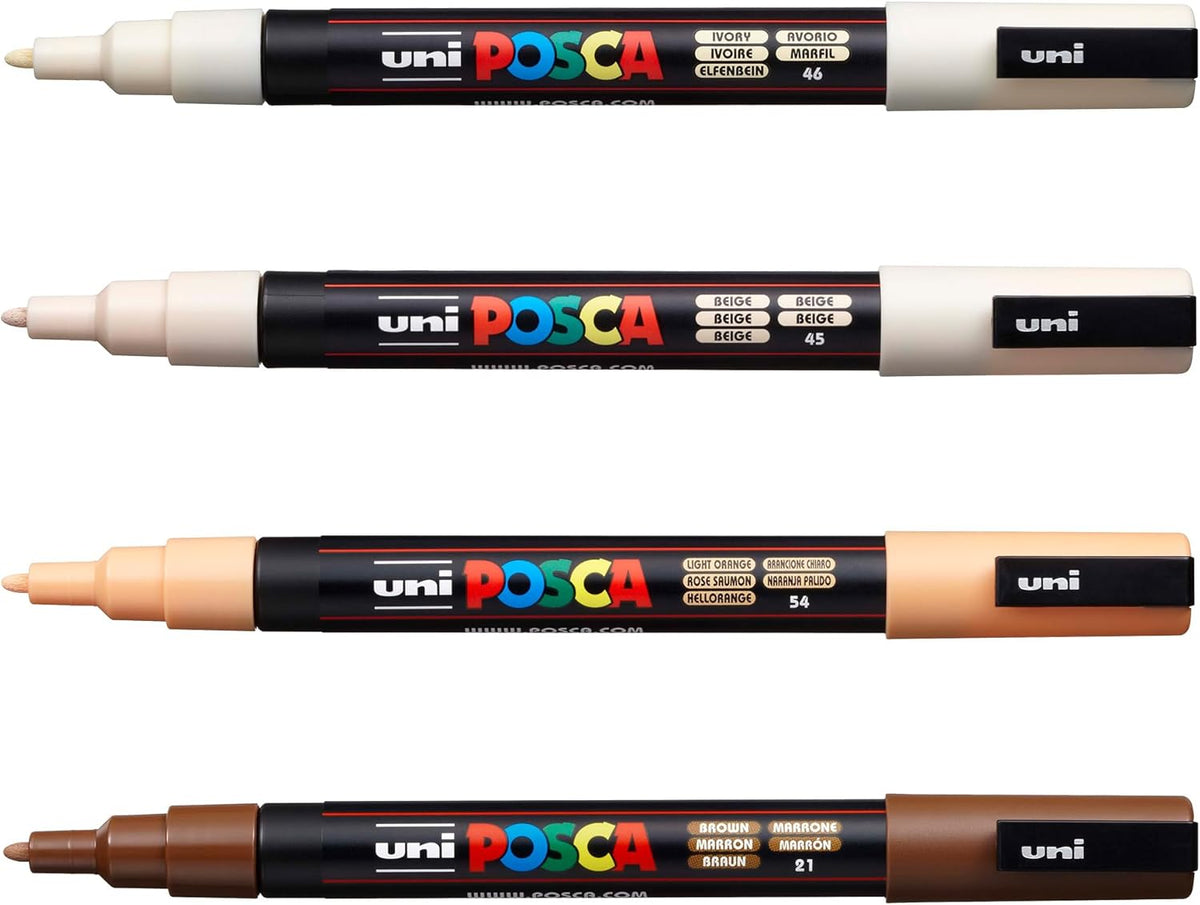 Uni Posca PC-3M Warm Markers 4-Pack