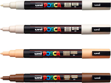 Uni Posca PC-3M Warm Markers 4-Pack