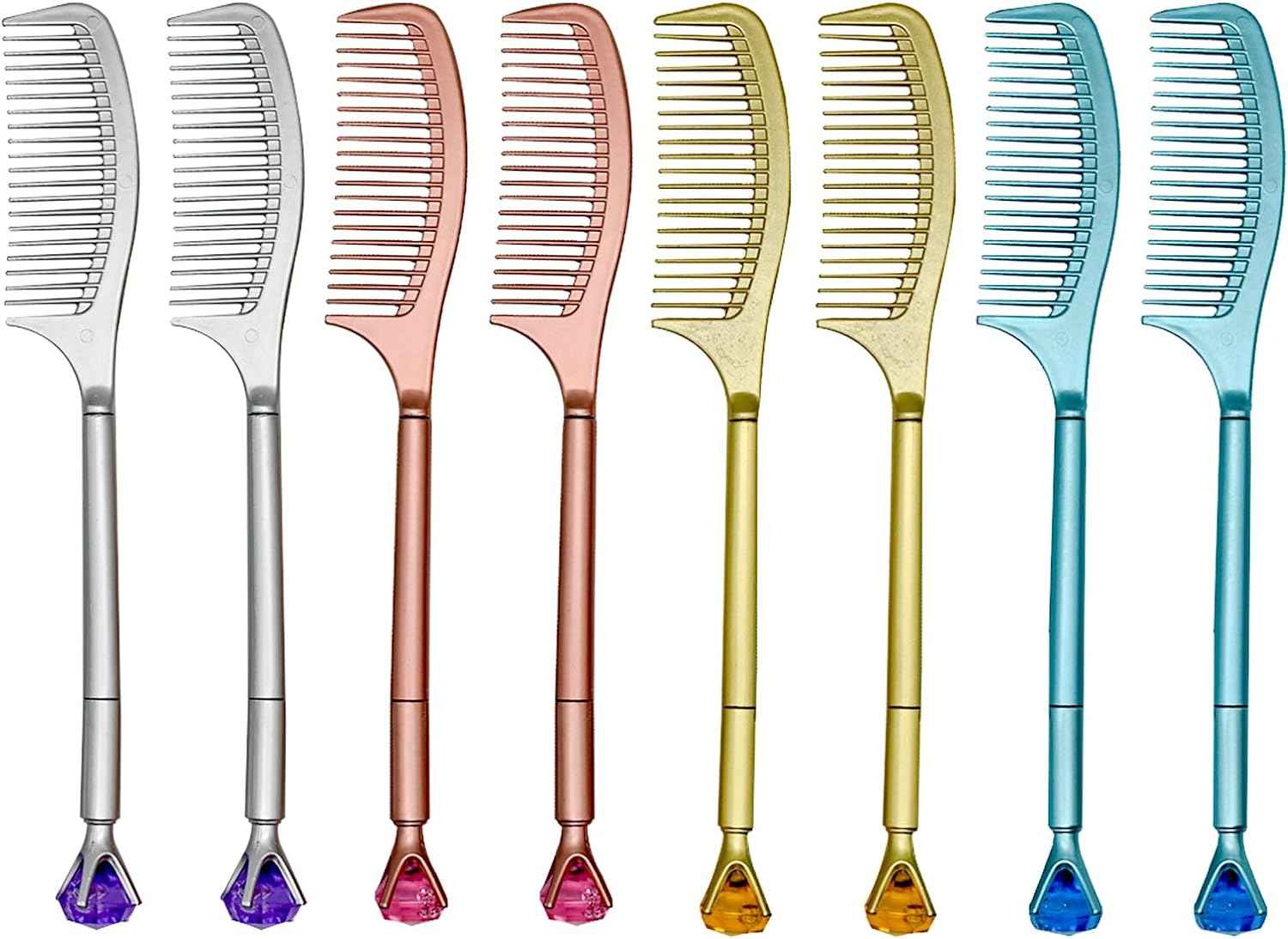 8PCS Comb Bling Diamond Gel Pens for Kids School - TTpen
