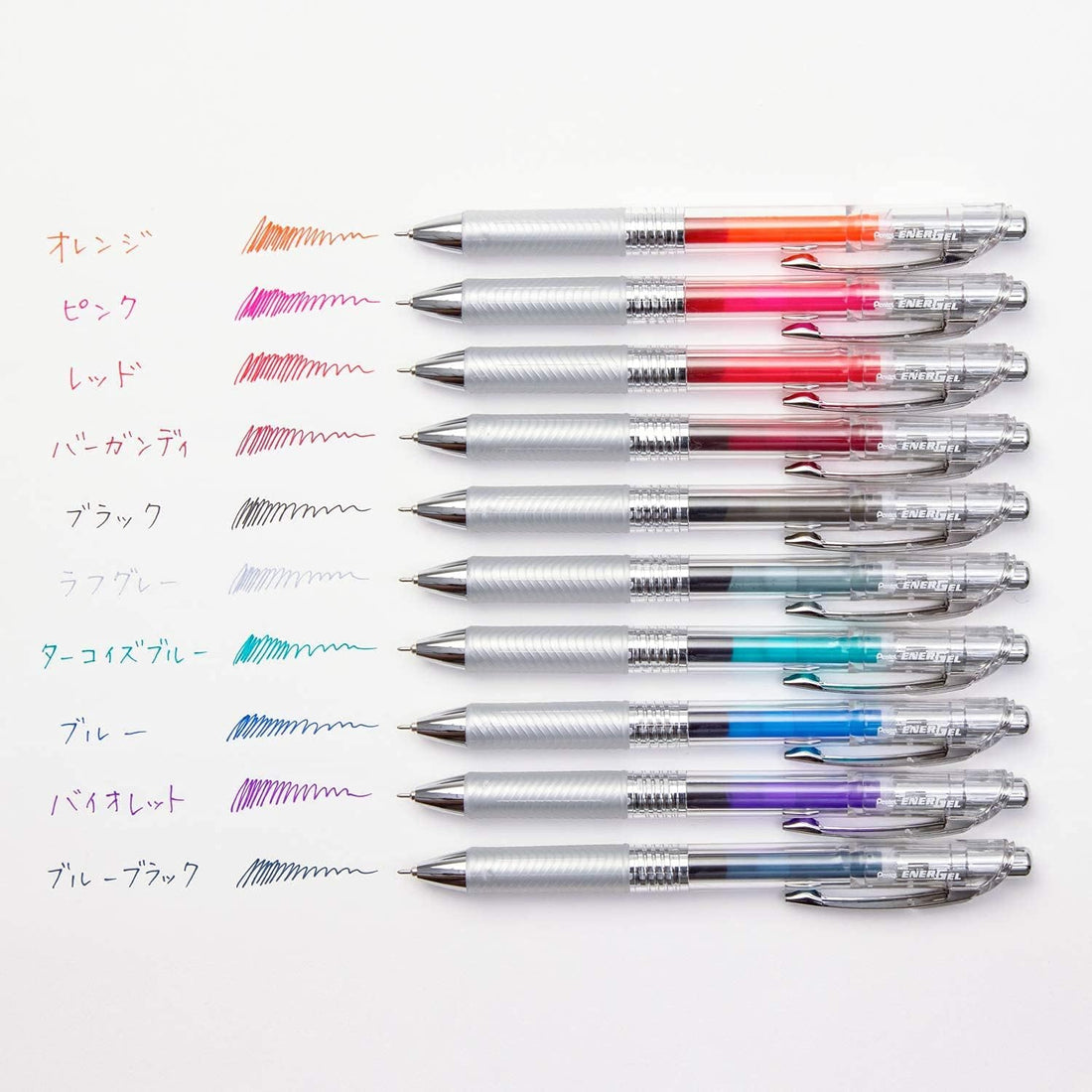 Pentel Energel Infree Gel Ink Ballpoint Pen 0.5mm,Needle Tip 10 Colors