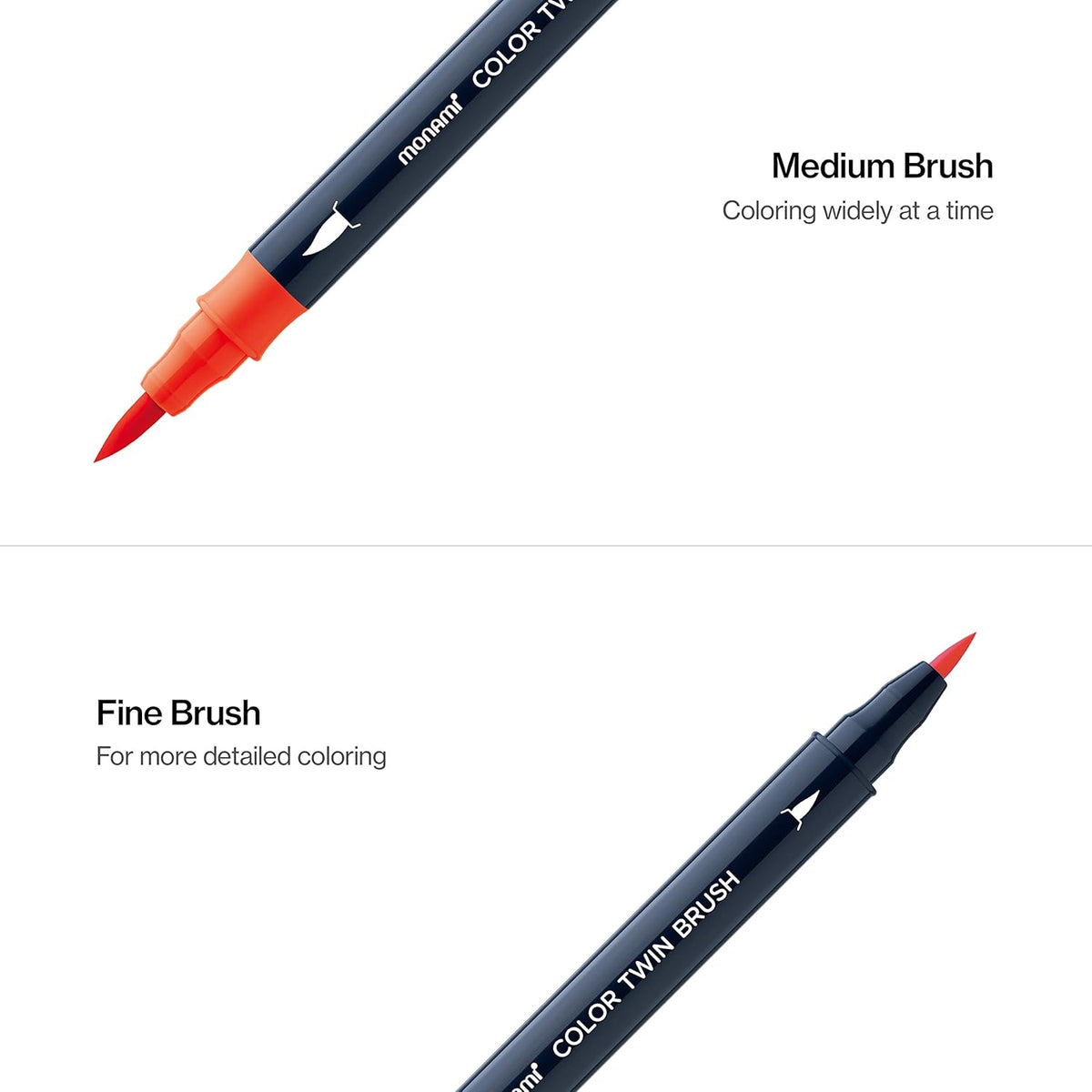 MONAMI Flower Twin Brush Markers 6-Pack