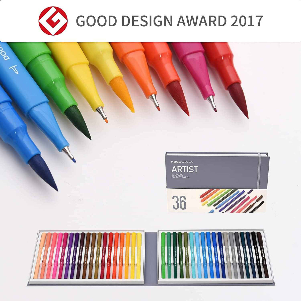 Kaco 36 Artist Coloring Art Markers Dual Tip Pens - TTpen