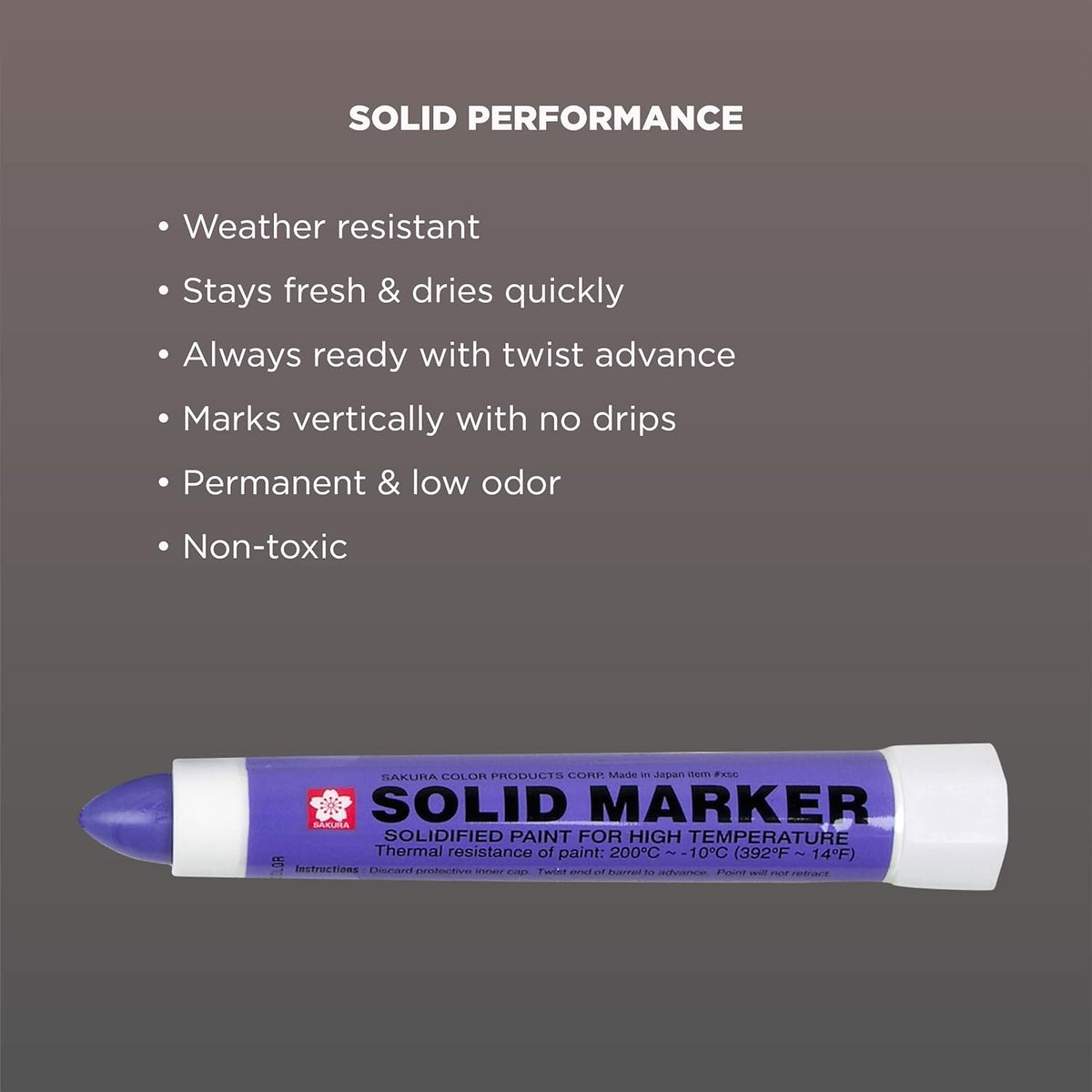 SAKURA Solid Marker,Permanent Marker Paint Pens,12 Pack,Purple