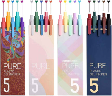 Kaco 20 Color Ink Retractable Gel Pens 0.5mm Fine Point - TTpen