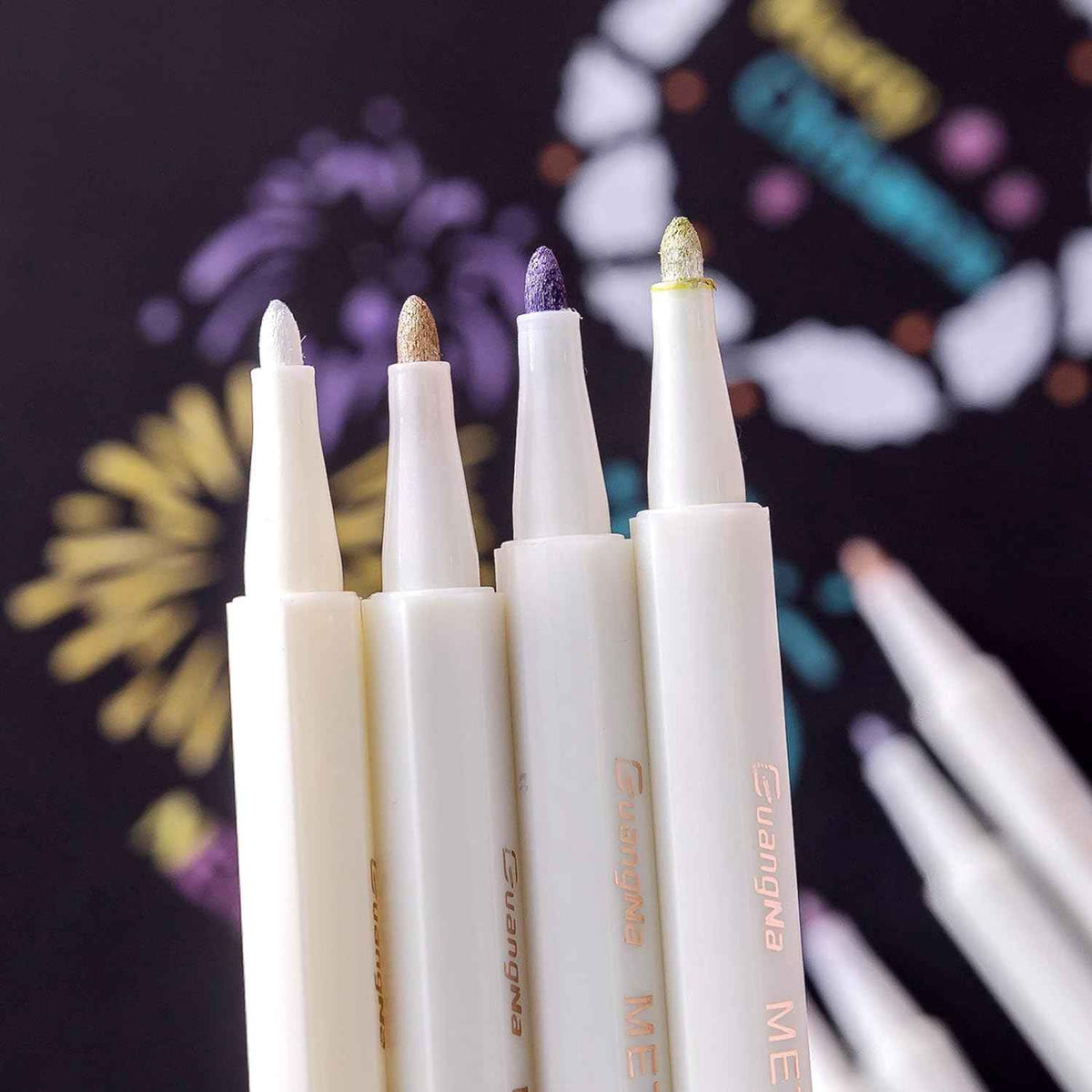 Guangna Metallic Marker Pens,30 Assorted Colors Fine Tip - TTpen
