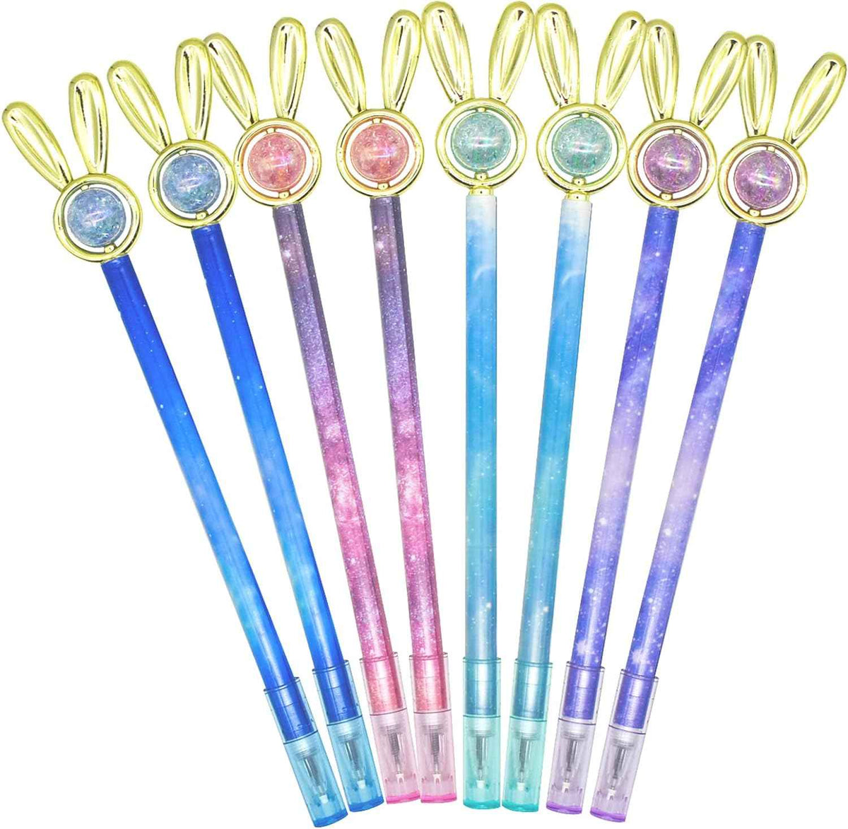 24PCS Rabbit Easter Bunny Pens Starry Sky with Pearl Gel Pens 0.5mm - TTpen