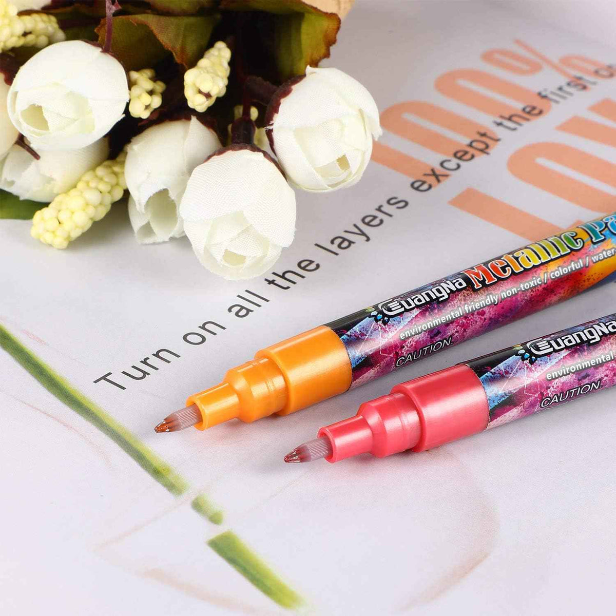 Guangna Shinning Metallic Marker Pens 12 Colors - TTpen