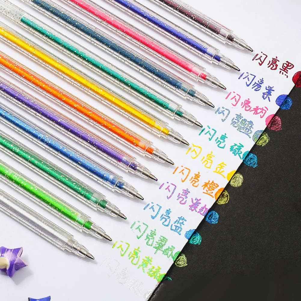 6/12/18 Colors Glitter Pen Set for Kids Adult Coloring Drawing Crafting Doodling - TTpen