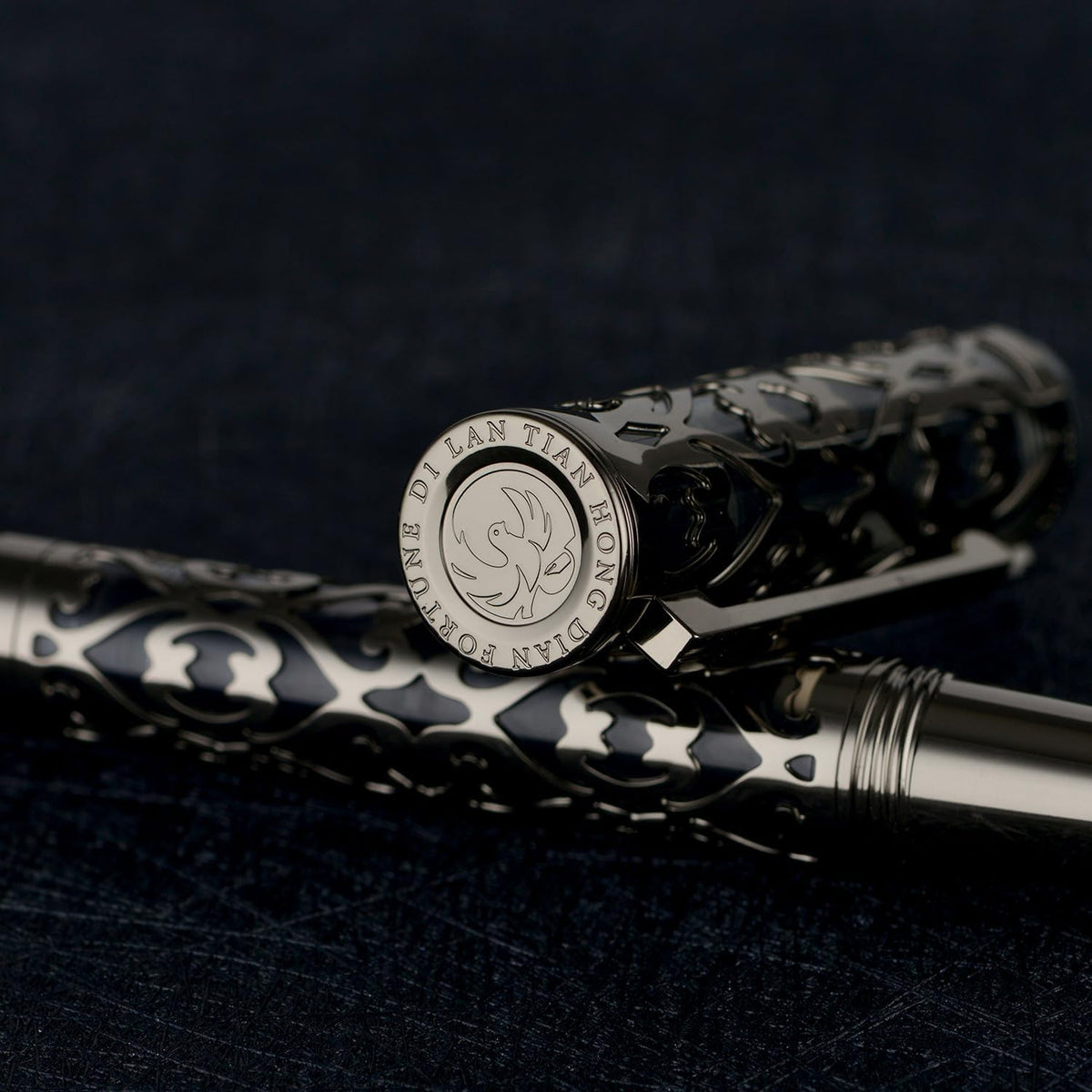 Hongdian D1 Piston Fountain Pen Hollow Skeleton Resin Pen
