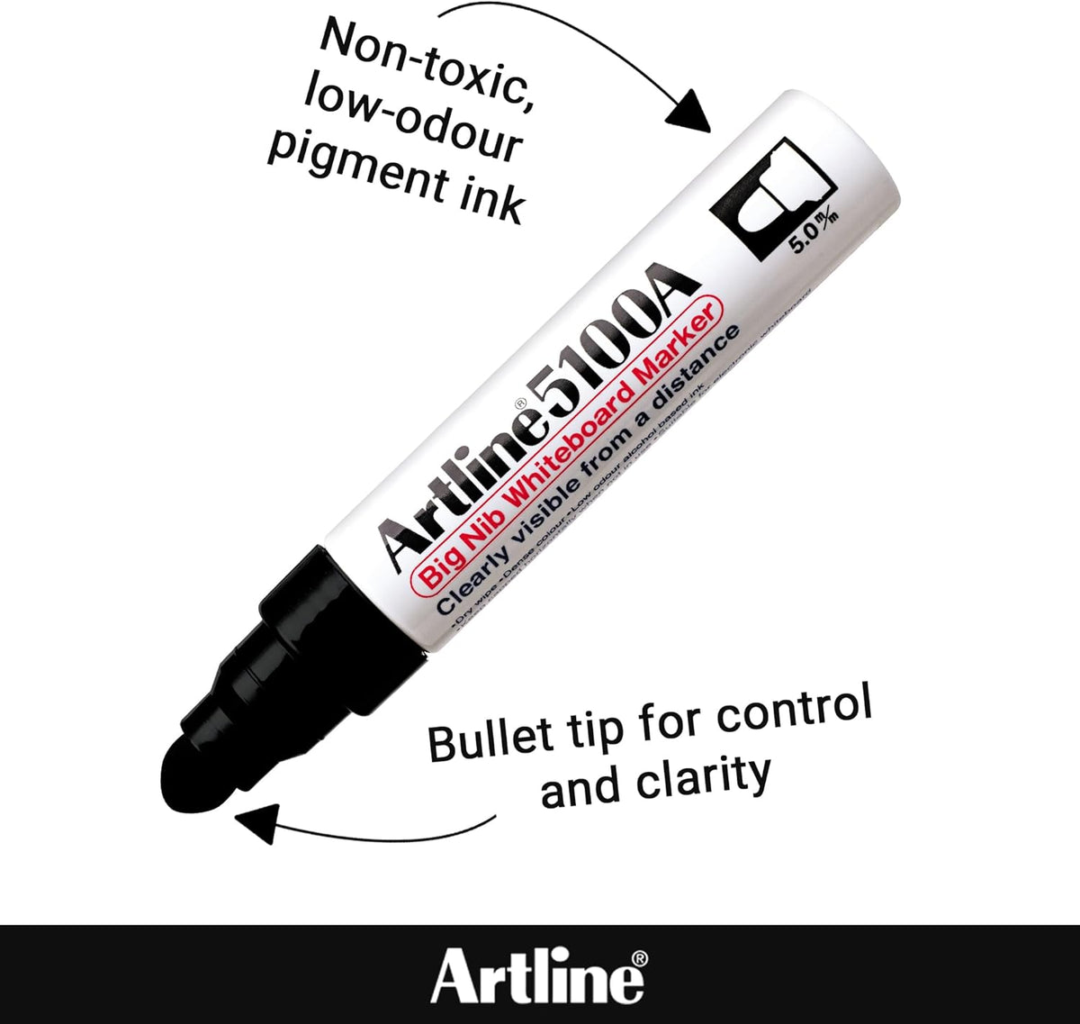 Artline 5100A Jumbo Whiteboard Markers 4-Pack