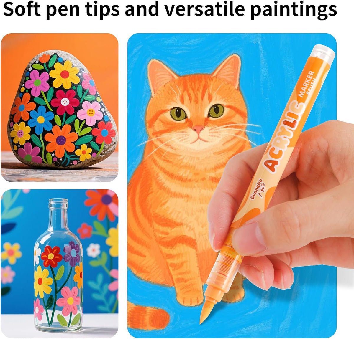 Guangna 8201 Macaron Acrylic Markers 12-Pack