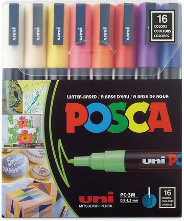 Uni Posca PC-3M Paint Markers 16-Pack