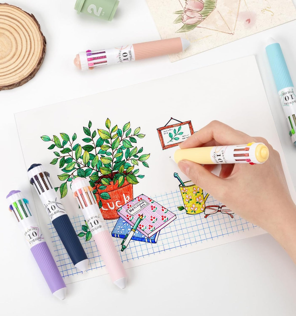 Languo 10-in-1 Multicolor Pen 6-Pack